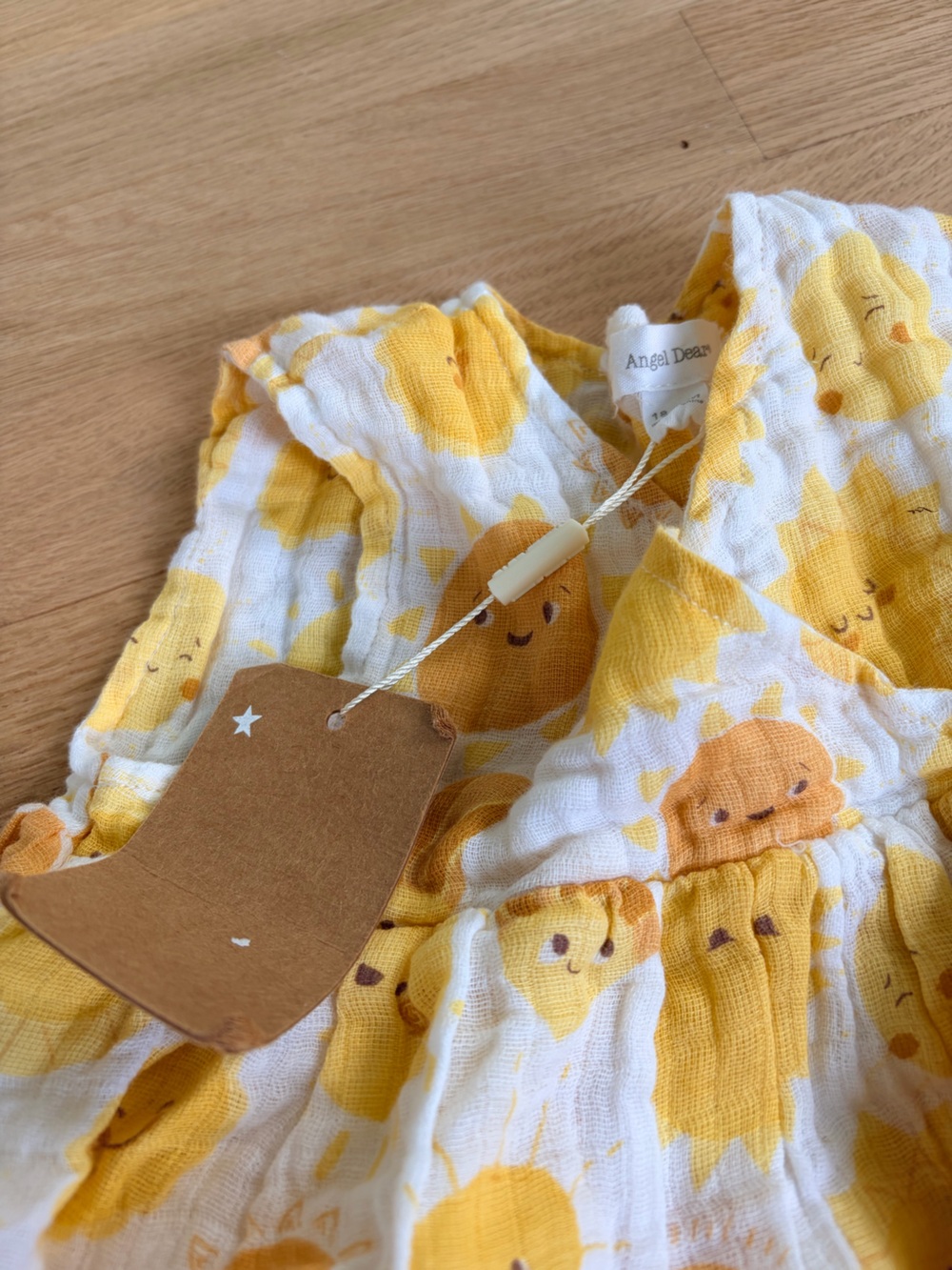NWT Angel Dear Organic Cotton Muslin Sun Print Dress & Bloomer Set 18-24M - Picture 3 of 4